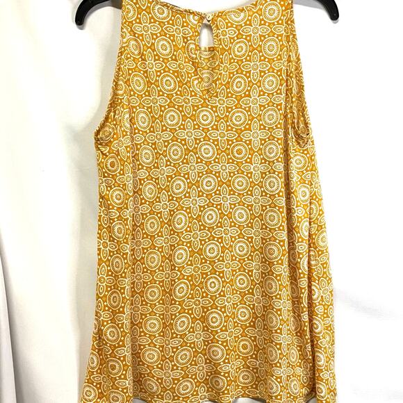Ann Taylor Loft  Woman's  M Swing Tank Top Blouse Tunic  Gold Maple - Picture 2 of 5